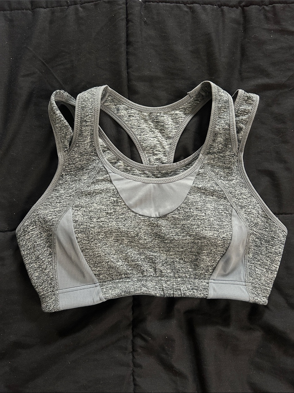 Women's Heather Gray High-Impact Sports Bra - Grey - M